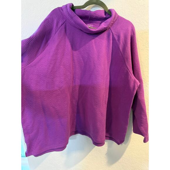 Tek Gear Textured Funnel Neck Pullover Purple Size 2X - Picture 6 of 8